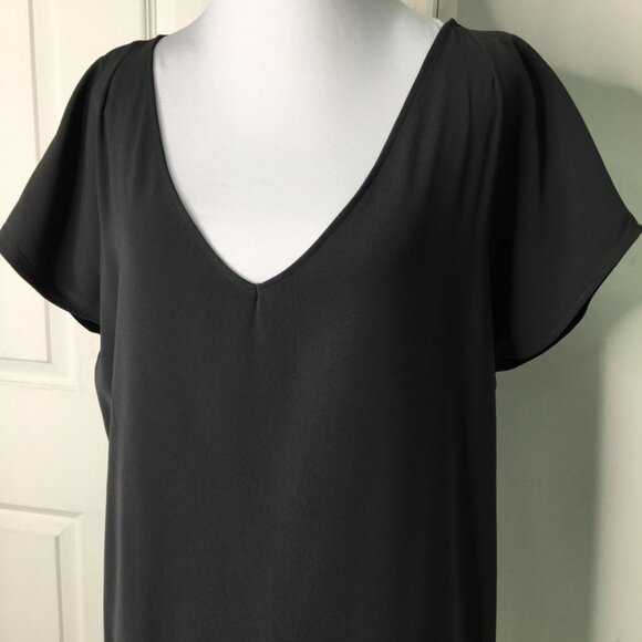 MaxMara Women's Short Sleeve Shift Dress Gray and White Size Medium Color Block - Picture 3 of 16